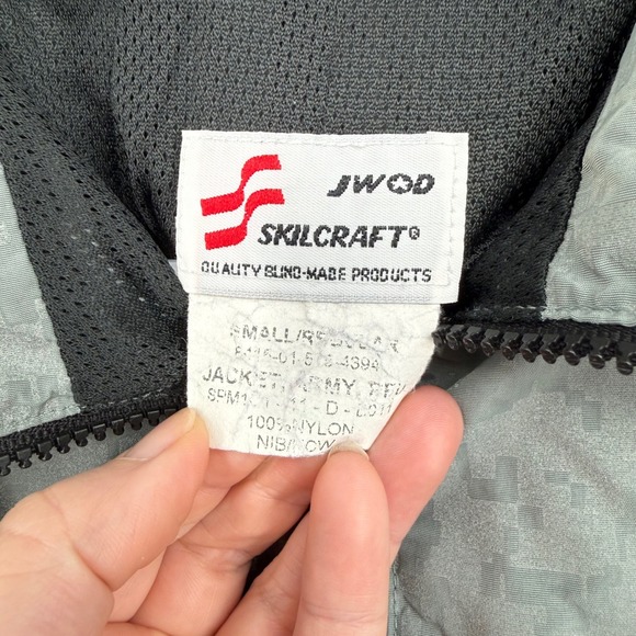 US Army Military Jacket Windbreaker Mens Small Gray Skillcraft Camo - Picture 3 of 6